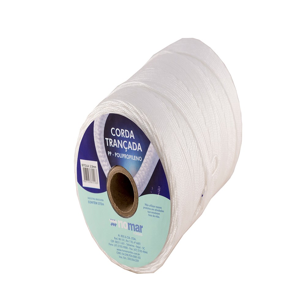 CORDA POLIPROPILENO TRANCADA RIOMAR 02,5MM BRANCA+-323M 33225061