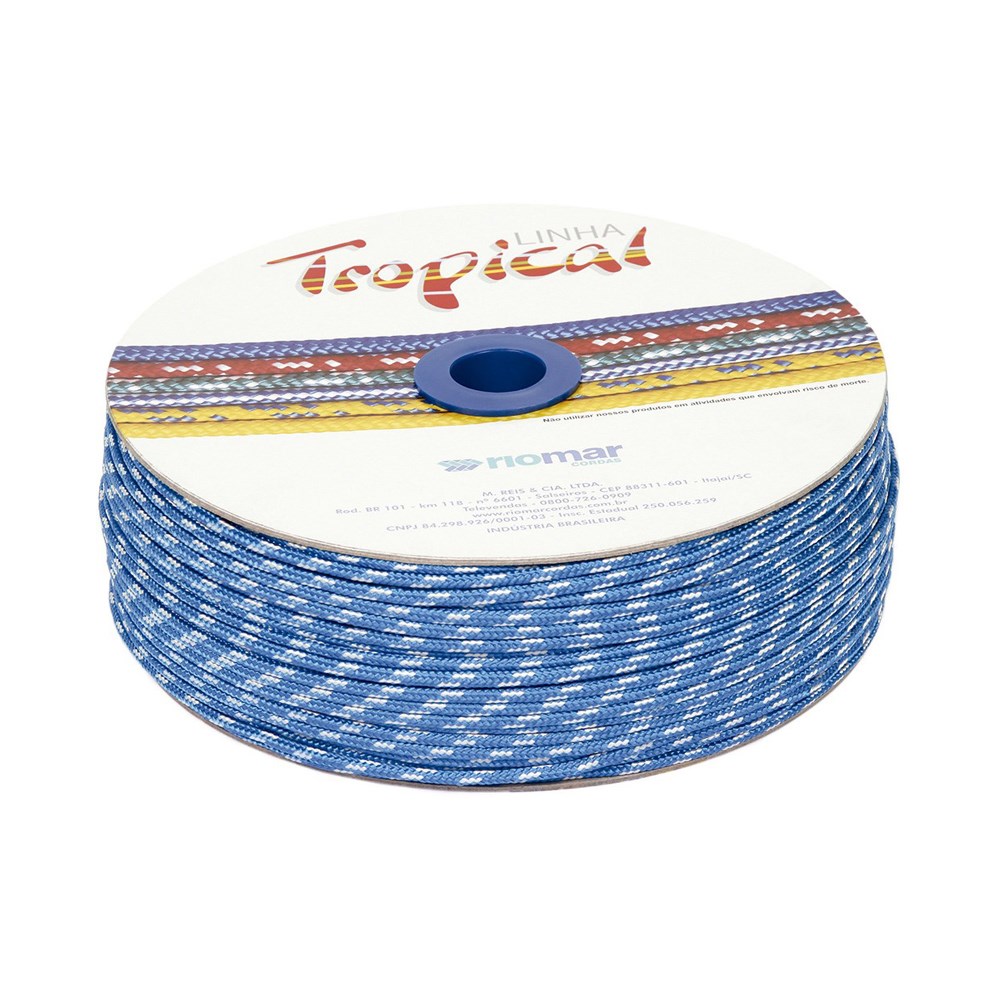 CORDA POLIPROPILENO TRANCADA RIOMAR  6MM COLORIDA CARRETEL+-165M  43206231