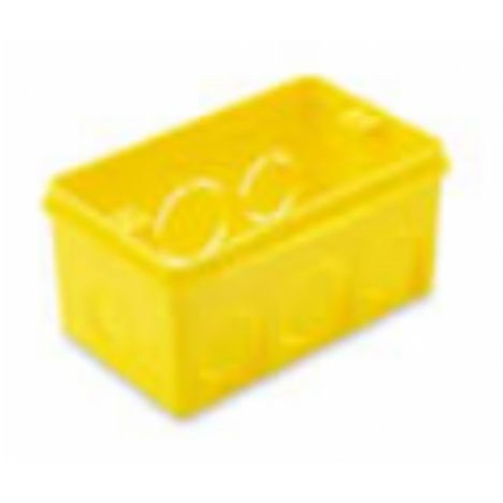 CAIXINHA LUZ PLASTICA 4X2 TRAMONTINA AMARELA ORELHA PVC 57500041