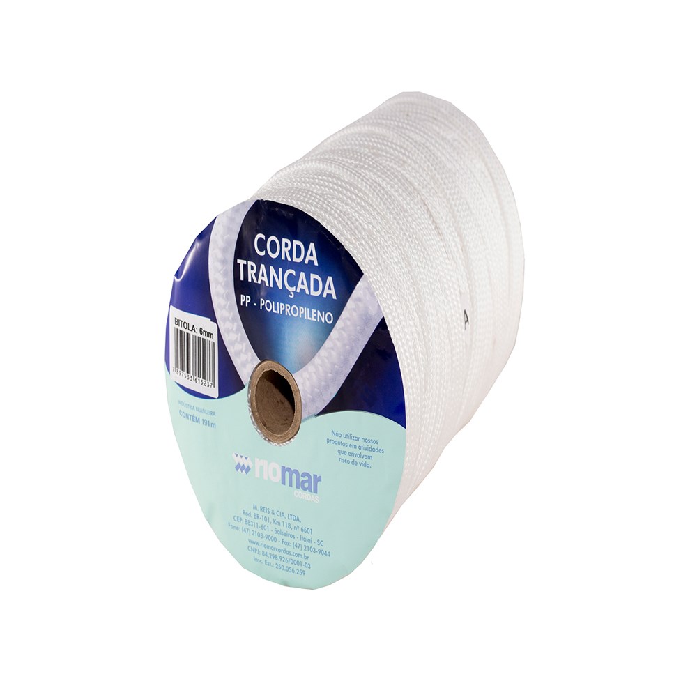 CORDA POLIPROPILENO TRANCADA RIOMAR  06MM BRANCA+-191M  33206061
