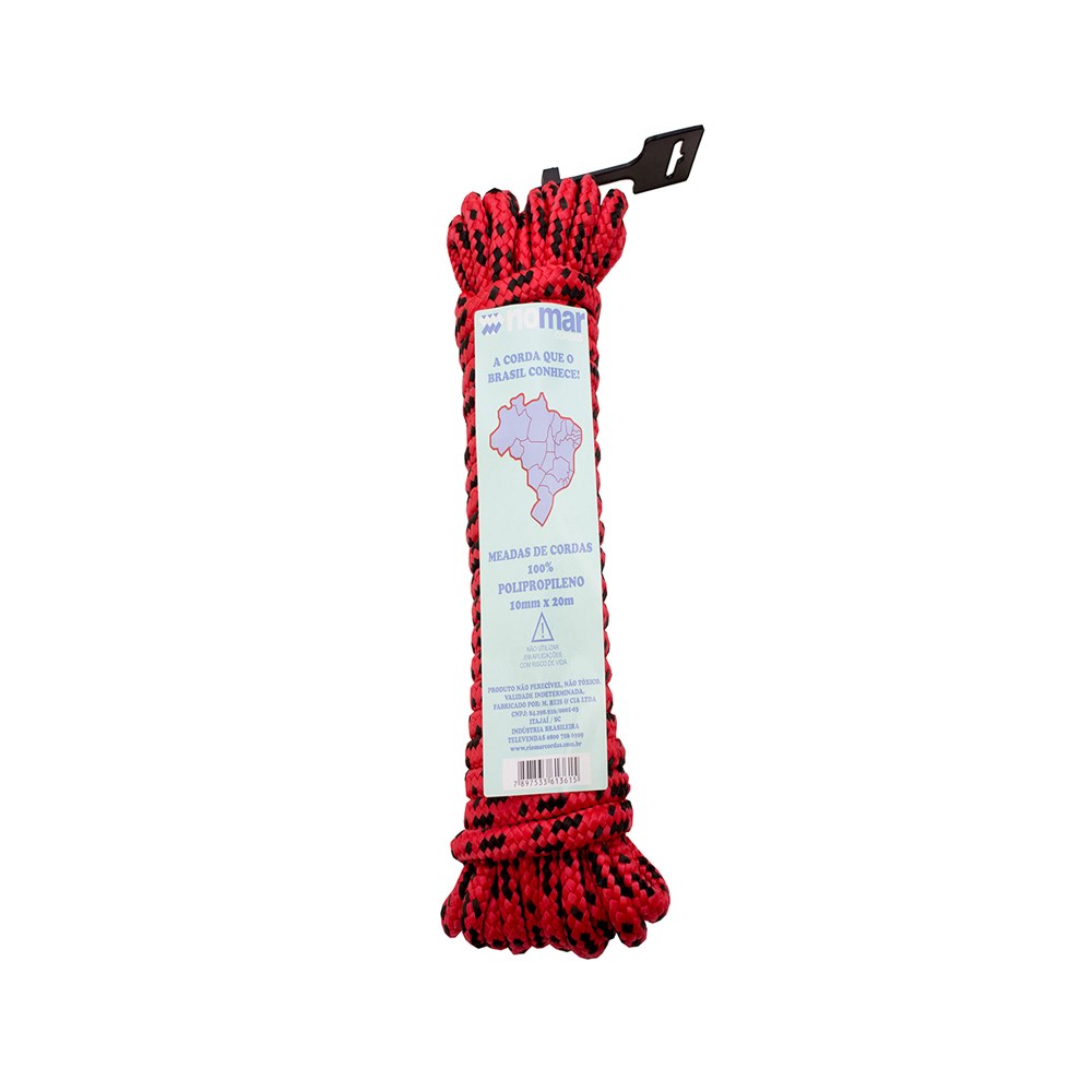 CORDA MEADA POLIPROPILENO RIOMAR COLORIDA 10MM X 20M  43510200