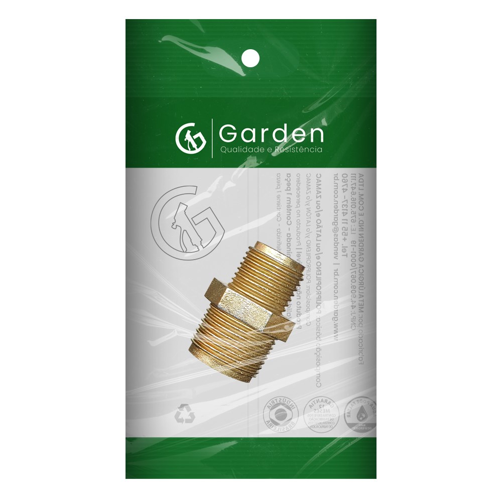 NIPLE ZAMAC AMARELO GARDEN (B) 3/4"X1/2"   10614E