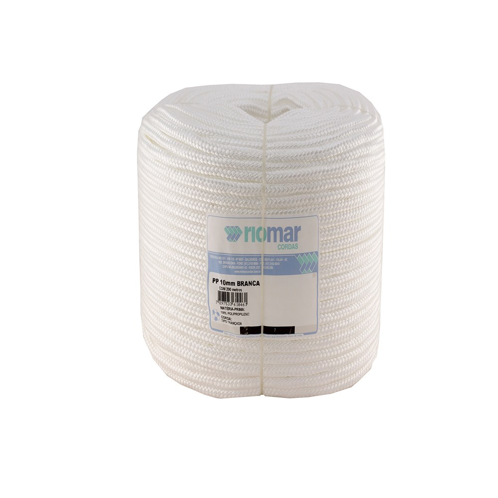 CORDA POLIPROPILENO TRANCADA RIOMAR 10MM BRANCA 200M  43210265